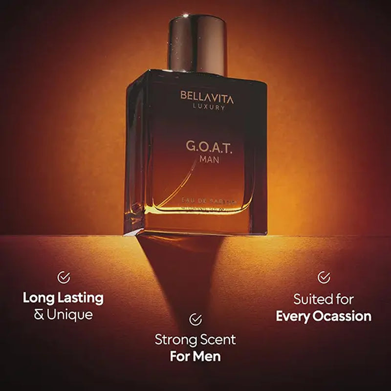 Trio Noir by Bellavita Luxury | Perfume Combo for Men & Women | G.O.A.T. Man – Bergamot, Amber & Vetiver | CEO Man – Lemon, Lavender, Tonka & Agarwood | Night Fever – Bergamot Mandarin, Peach, Musk & Vanilla | Long Lasting, Vegan & Cruelty Free EDP