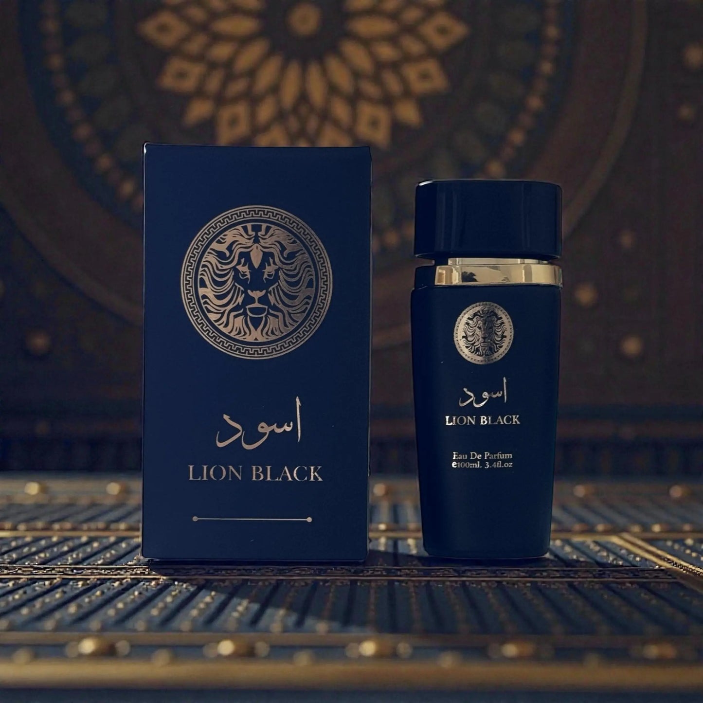 Lion Black Eau De Parfum for Men, 100Ml/3.4 Fl.Oz Masculine Fragrance with Deep Smoky Woods, Rich Spices & Citrus Notes, Intense Scent for the Modern Strong