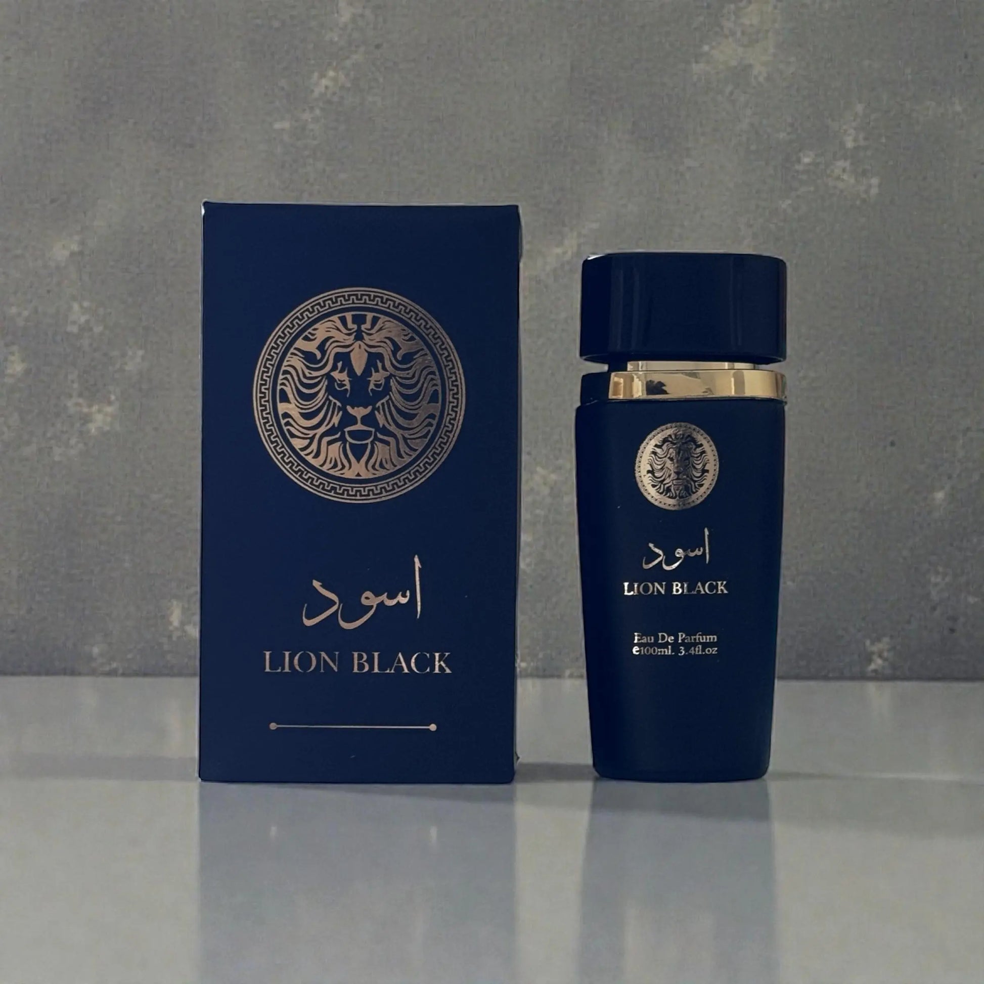 Lion Black Eau De Parfum for Men, 100Ml/3.4 Fl.Oz Masculine Fragrance with Deep Smoky Woods, Rich Spices & Citrus Notes, Intense Scent for the Modern Strong
