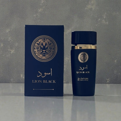 Lion Black Eau De Parfum for Men, 100Ml/3.4 Fl.Oz Masculine Fragrance with Deep Smoky Woods, Rich Spices & Citrus Notes, Intense Scent for the Modern Strong
